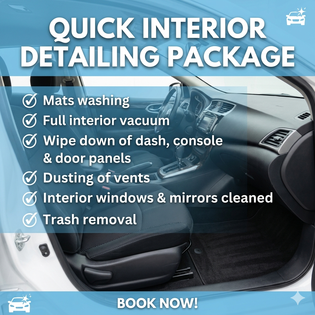 Quick interior cleaning